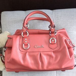 Coach Pink Leather Satchel